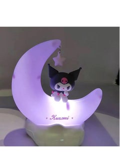 RATSAW Cute Anime Character LED Night Light Kuromi Cinnamoroll Melody Kawaii Night Lights for Room Rechargeable Desk Shelf Ornament Bedside Lamp Kuromi  - Image 2