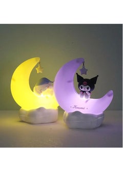 RATSAW Cute Anime Character LED Night Light Kuromi Cinnamoroll Melody Kawaii Night Lights for Room Rechargeable Desk Shelf Ornament Bedside Lamp Kuromi  - Image 3