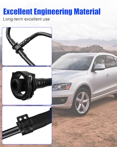 ULZOZN Heater Hose Fit for Audi Q5 32L V6 2009 2010 2011 2012 Coolant Hose Replace 8R0121081P - Image 3