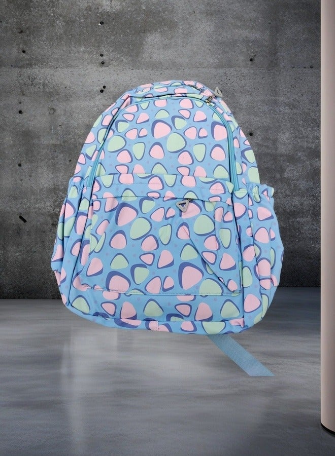 Beautiful Cute Pastel - Colored Geometric Pattern Student Backpack  - Image 1