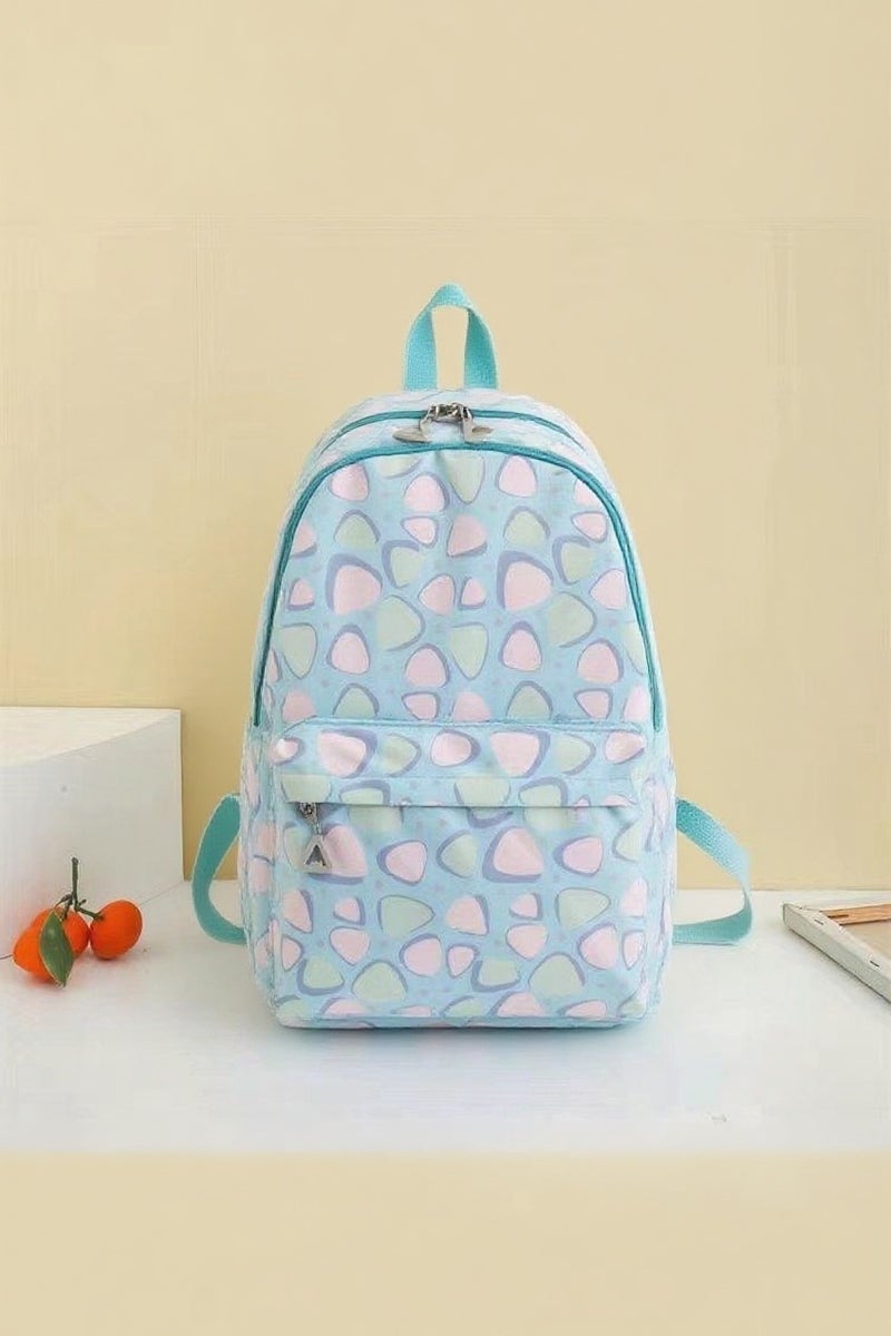 Beautiful Cute Pastel - Colored Geometric Pattern Student Backpack - Image 3