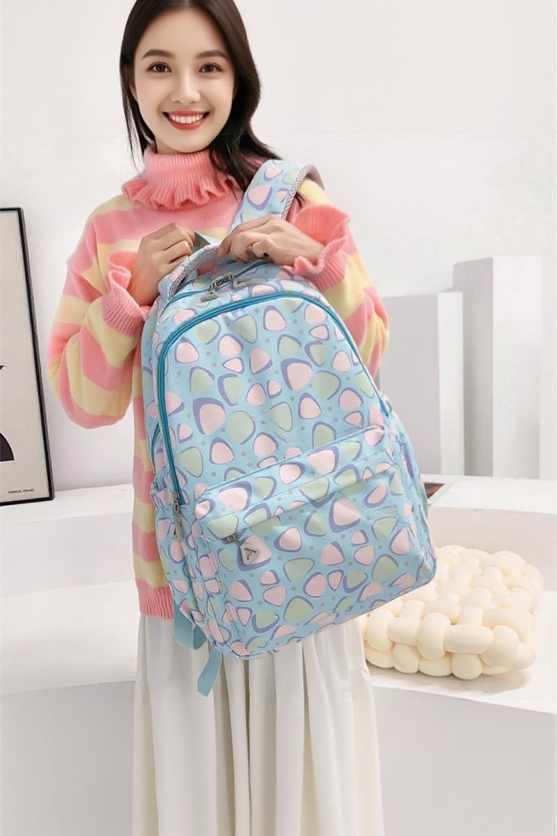 Beautiful Unisex Backpack,Hued Speckled Colorful Print Backpack,Adorable Pastel ,for Student , Hued Speckled Print ,Suitable For Outdoor Camping And Traveling Backpack. - Image 5
