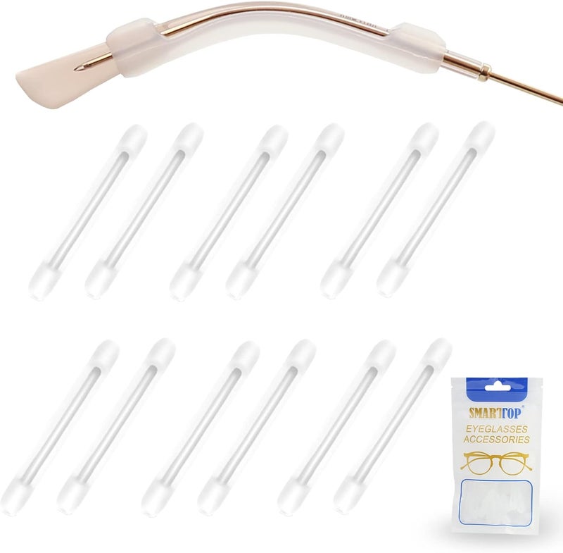 SMARTTOP Silicone Eyeglasses Temple Tips Sleeve Retainer, Anti-Slip Elastic Glasses Ear Grip Comfort Eyeglasses Retainers Behind The Ears for Reading Glasses Sunglasses - Image 1