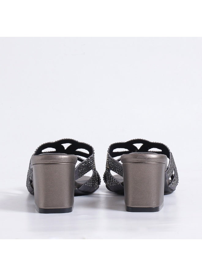 بلوري أحذية إميلي النسائية ذات الكعب العالي اللامع مصنوعة يدويًا ومريحة للحفلات وحفلات الزفاف والمناسبات المسائية - Image 5