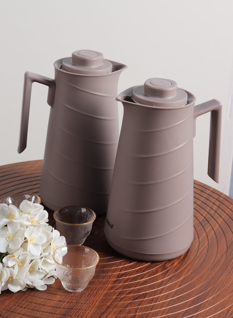 Home View 1L Tea and Coffee Thermos Set maintains the temperature of drinks for a long time