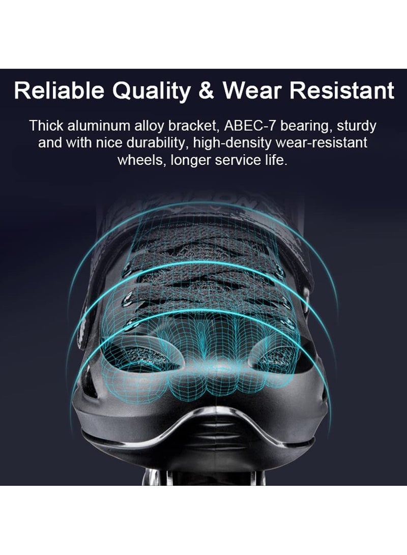 Roller Skates Inline Skates Adjustable Roller Skates Straps Fully Luminous Wheels Children (L36-40) - Image 2