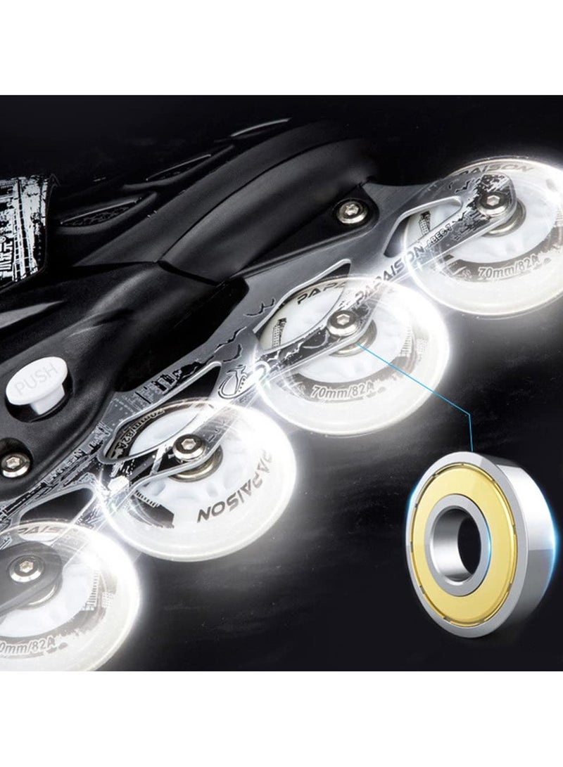 Roller Skates Inline Skates Adjustable Roller Skates Straps Fully Luminous Wheels Children (L36-40) - Image 4
