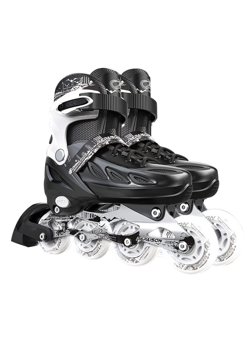 Roller Skates Inline Skates Adjustable Roller Skates Straps Fully Luminous Wheels Children (L36-40) - Image 1