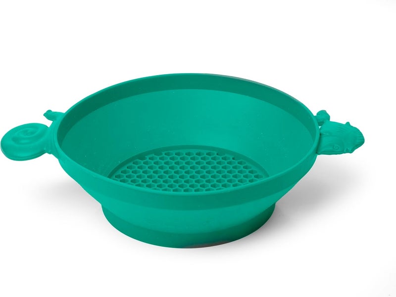 Scrunch Sand Panner and Soil Sieve - Teal Silicone Sand Sifter for Kids - Image 1