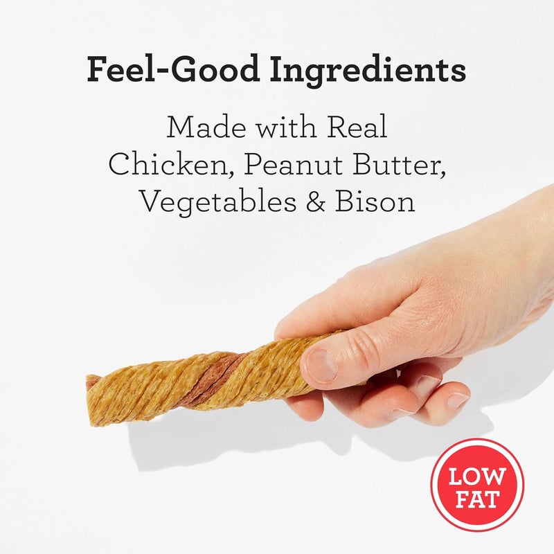 DreamBone Puffy Rolls Chews for Dogs, 8 Count, Treat Your Dog to Easy-to-Digest Rawhide-Free Chews Made with Real Peanut Butter and Bison - Image 5