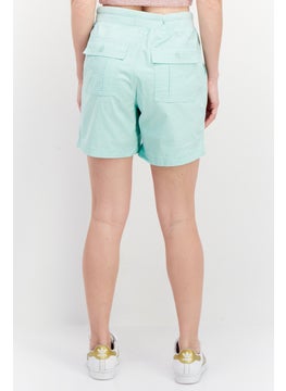Gloria Vanderbilt Women Drawstring Plain Basic Short, Sage  - Image 2