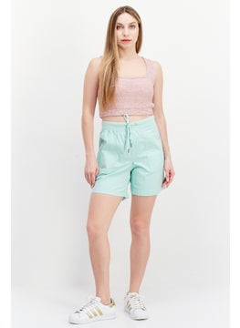 Gloria Vanderbilt Women Drawstring Plain Basic Short, Sage  - Image 4