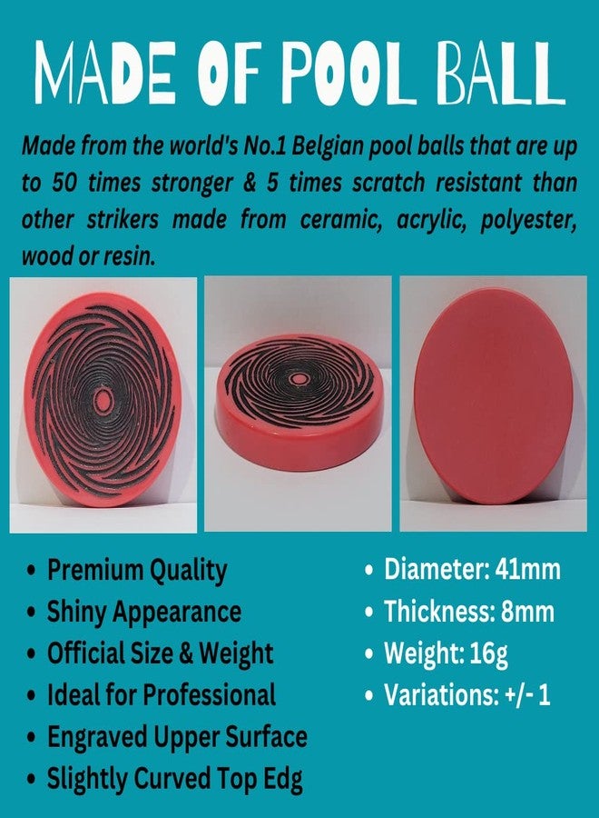 NHD Professional Carrom Striker PROAN787 - Made of Original Pool Ball (Pink), 4.1 x 4.1 x 0.9 cm - Image 3
