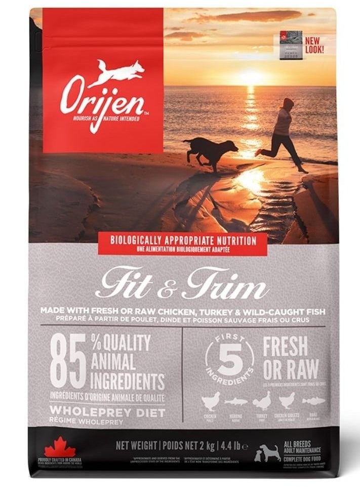 طعام جاف للكلاب من Fit & Trim، 2 كجم