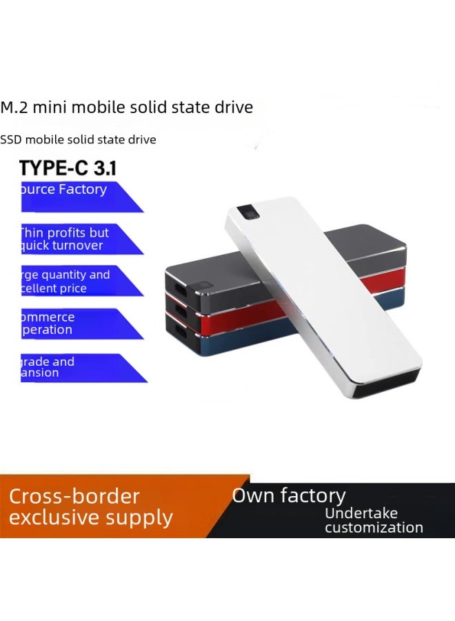 16tb Solid State Mobile Hard Drive Type-c Usb3.1 Expansion Digital Computer/mobile Hard Drive/mobile Drive-Capacity:16TB-Interface:Blue - Image 1