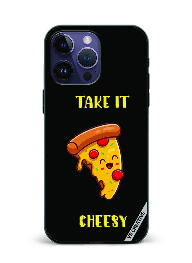 VR CREATIVE Protective Case Cover For Apple iPhone 15 Pro Take It Cheesy Design Multicolour - Image 1