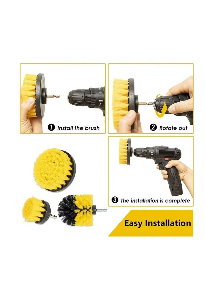 Generic - A Set Of 3 Cleaning Brushes That Can Be Installed On Any Drill, For Multiple Uses - Image 1