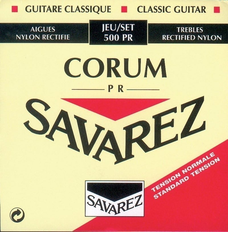Savarez 500PR Corum Cristal Classical Guitar Strings, Standard Tension, Blue Card - Image 1
