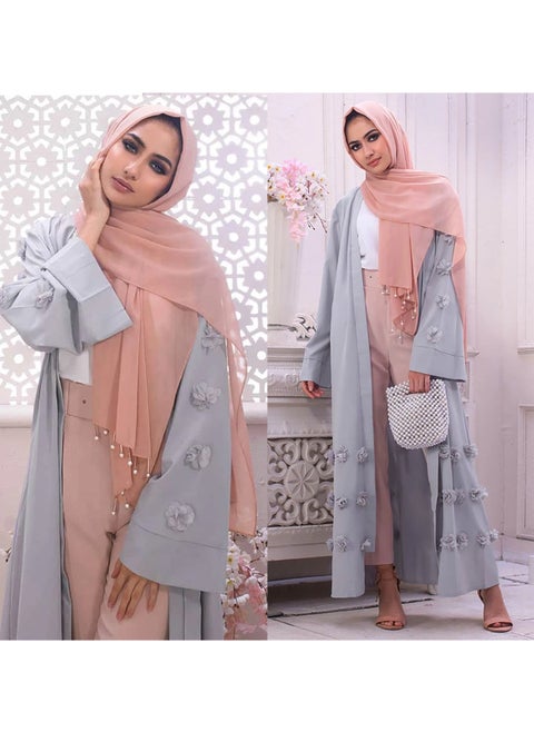 3D floral Muslim long skirt