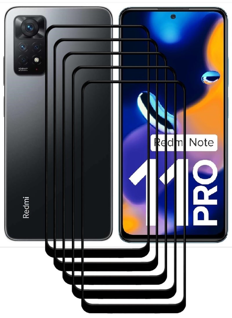 ACLIX 5 Pieces Antistatic ESD Dustproof Premium Quality High Definition Tempered Glass Screen Protector Designed For Xiaomi Redmi Note 11 Pro - Image 1