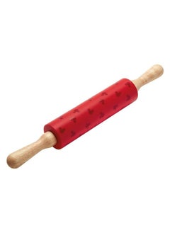 Prestige Prestige New Disney Bake with Mickey Mouse Silicone Rolling Pin for Baking with Wooden Handles & Non Stick Silicone Barrel, 45cm  - Image 1