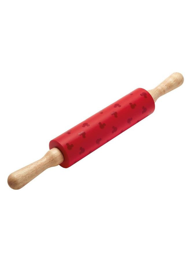Prestige - Prestige New Disney Bake with Mickey Mouse Silicone Rolling Pin for Baking with Wooden Handles & Non Stick Silicone Barrel, 45cm - Image 1