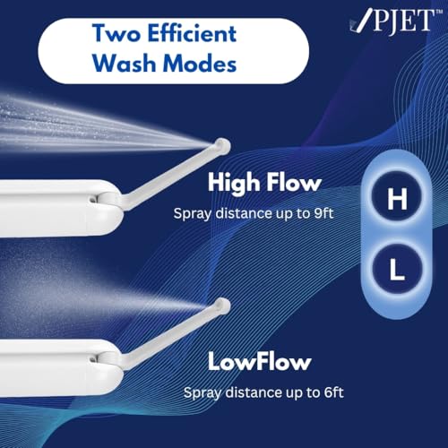 PJET بخاخ جيت محمول من PJET للمرحاض | بخاخ bidet للسفر لأساسيات السفر للعائلة | بخاخ bidet كهربائي محمول قابل للطي للمرحاض للنظافة الشخصية والتنظيف (أبيض) - Image 2