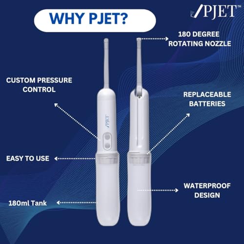 PJET بخاخ جيت محمول من PJET للمرحاض | بخاخ bidet للسفر لأساسيات السفر للعائلة | بخاخ bidet كهربائي محمول قابل للطي للمرحاض للنظافة الشخصية والتنظيف (أبيض) - Image 5
