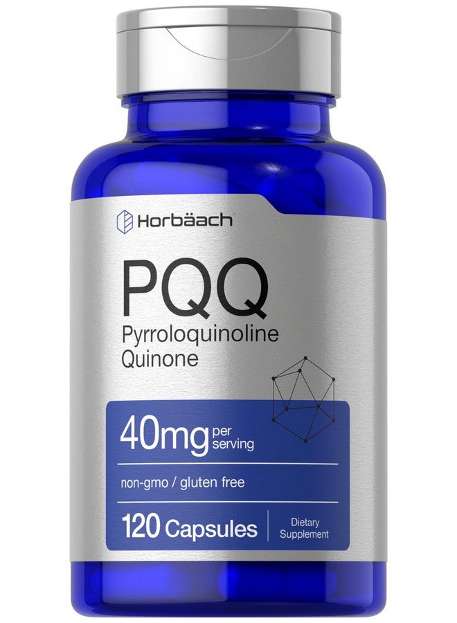 Horbäach PQQ Supplement 40 mg | 120 Capsules | Maximum Strength | Non-GMO and Gluten Free Supplement | Pyrroloquinoline Quinone Disodium Salt - Image 1