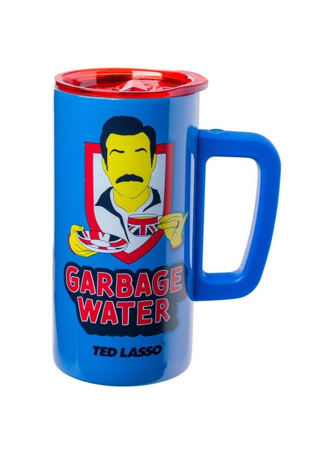 Silver Buffalo Ted Lasso Garbage Water Double Wall Stainless Steel Coffee Mug with Handle, 15 Ounces - Image 1