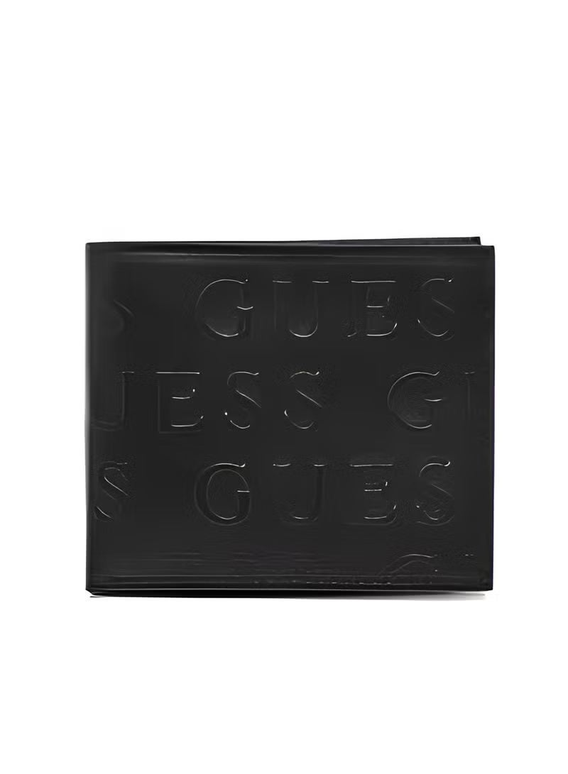 جس محفظة رجالية جلد طبيعي جيس (Guess) - أسود - Image 1
