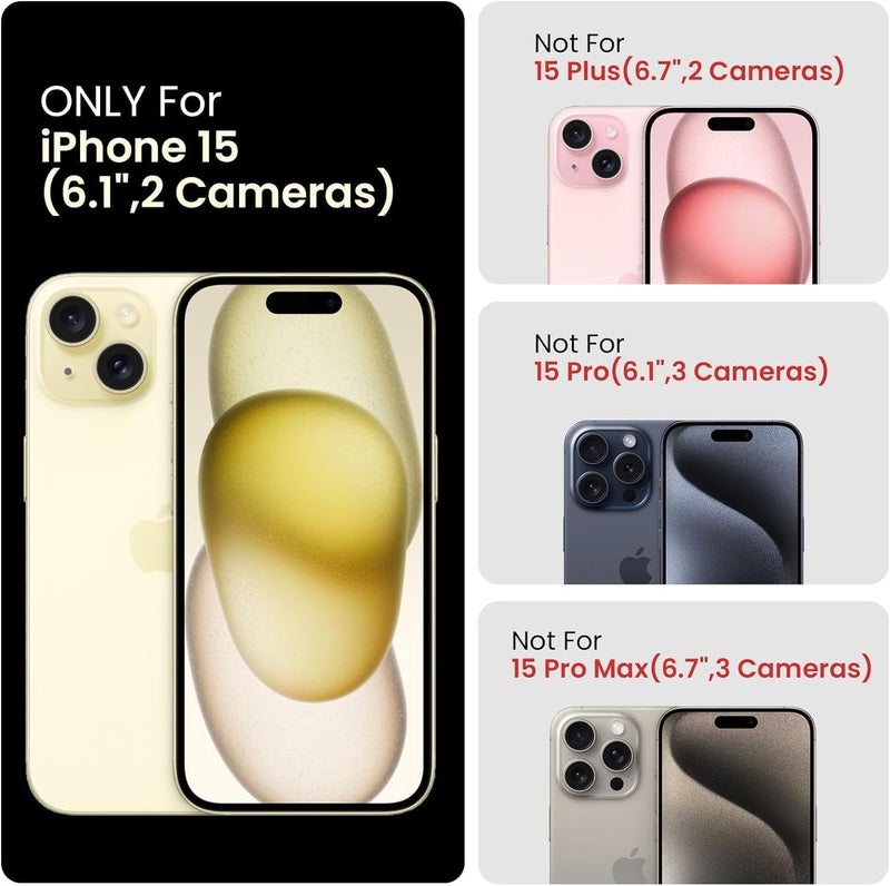 Mobistyle Designed for iPhone 15 Cover Soft Liquid Silicone Slim Protective Shockproof with Anti-Scratch Microfiber Lining Phone Back Cover Case (Black) - Image 3