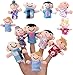 Fansoftiks 6 Pcs Mini Finger Puppet Set 6 People Family Members Grandparents Finger Puppets Set Cloth Velvet Puppets Story Time Puppets - Image 2