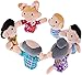 Fansoftiks 6 Pcs Mini Finger Puppet Set 6 People Family Members Grandparents Finger Puppets Set Cloth Velvet Puppets Story Time Puppets - Image 4