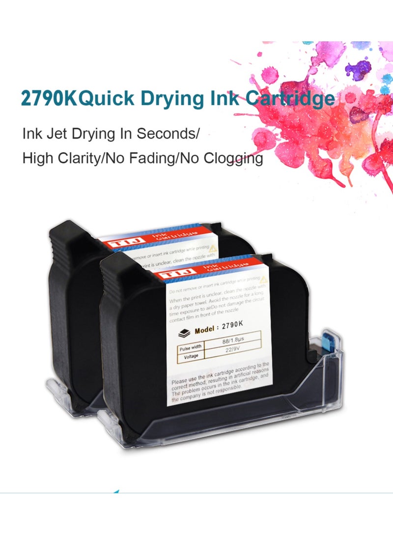 2790K Original Solvent Quick Dry Ink Cartridge Original Aqueous Water Soluble Ink Cartridge Replacement Handheld Inkjet Printer MX3S/D10 (Blue) - Image 2