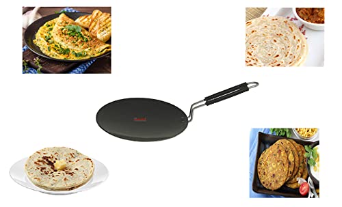 Olrada Iron 3-Piece Cookware Set (8inch Fry Pan, 10inch Tawa, 9inch Kadai) - Image 4