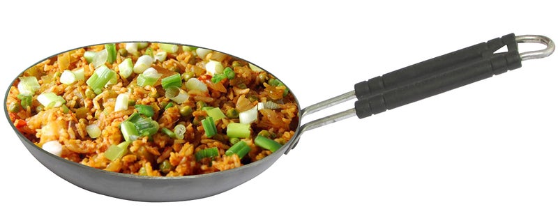 Olrada Iron 3-Piece Cookware Set (8inch Fry Pan, 10inch Tawa, 9inch Kadai) - Image 5