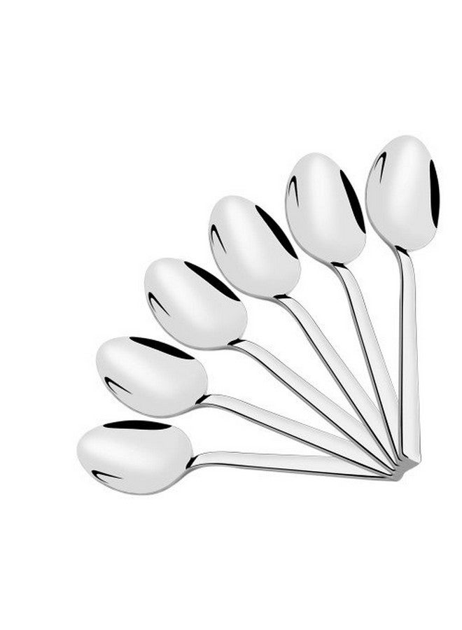 SHAPES Rio Premium Silver Stainless Steel Spoon Set - 6 Pieces with Gift Box| Rust-Resistant, Dishwasher Safe, Elegant Design | Ideal for Home and Restaurant Use, Perfect for Family Meals - Image 1