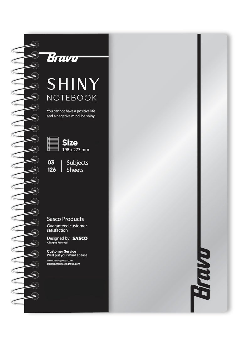 Bravo New Shiny Notebook 3 Subjects - Double Hard Cover  - Image 2