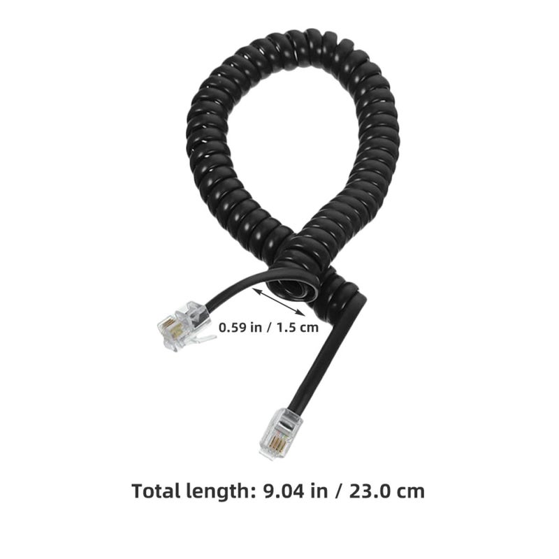 4pcs Coiled Telephone Cord Landline Phone Cord Spiral Receiver Cable for Office and Home Use Compatible with Corded Phones - Image 2