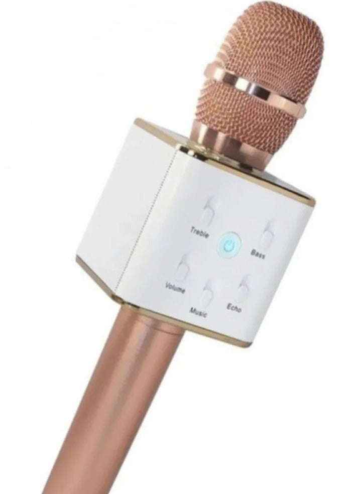 Bluetooth Karaoke Wired Microphone Rose gold - Image 1