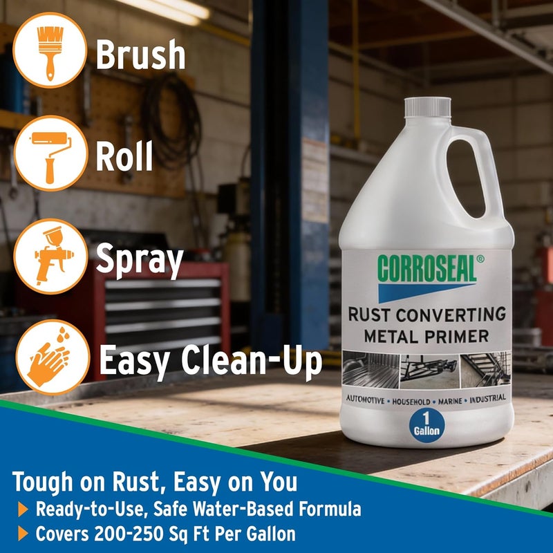 Corroseal-82320 Water-Based Rust Converter Metal Primer, Rust Converter - 1 Qt Modern look - Image 4