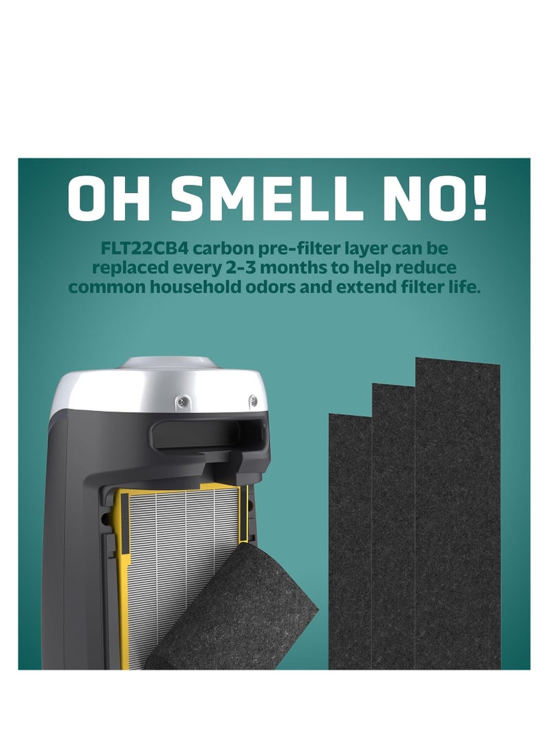 GermGuardian Filter B HEPA Pure Genuine Air Purifier Replacement Filter, Removes 99.97% of Pollutants for AC4825, AC4300, AC4900, AC4825DLX, AC4850, CDAP4500, AP2200, Black/Yellow, FLT4825