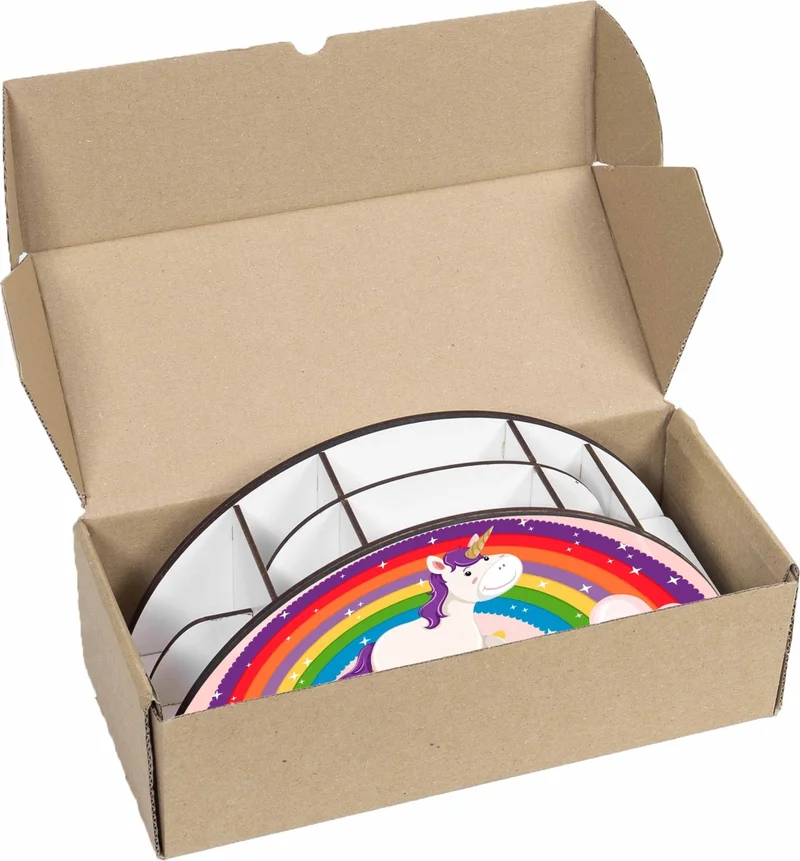 Notpa Wooden Vip Laughing Horse Rainbow Ruler Desktop Pen Holder Organizer For Kids VIP37