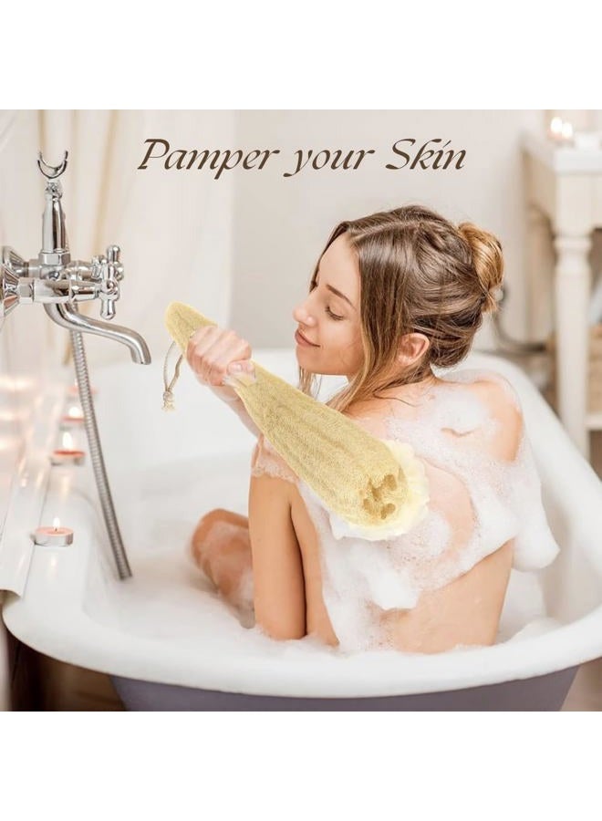 CraftsOfEgypt ليفة مصرية كاملة 100% طبيعية لمنتجع صحي للجمال، إسفنجة استحمام، مقشر للجسم. - Image 2