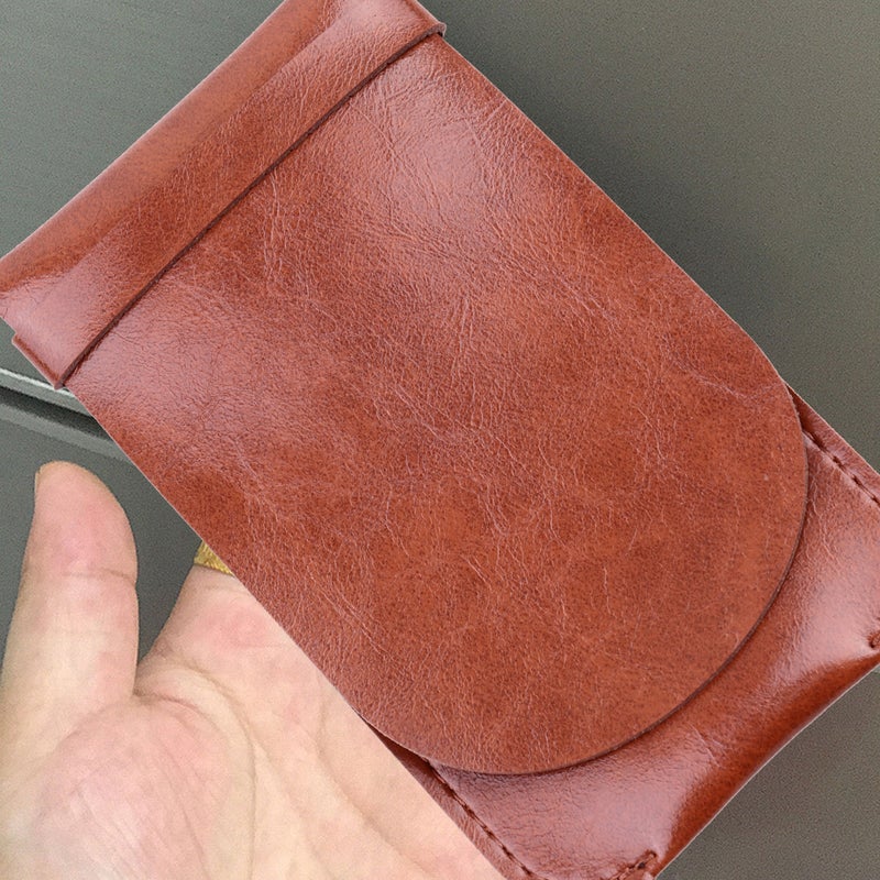 2 pcs Leather Pen Case Holder Handmade Vintage Pouch Leather Pen Protective Sleeve Cover Pen Storage Bag for Home Office School(Coffee) - Image 5