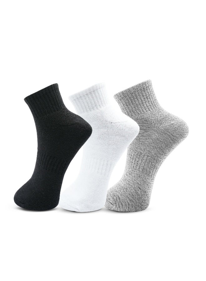 الورقة البيضاء 3 حزم من الجوارب القصيرة من تيري - Image 1