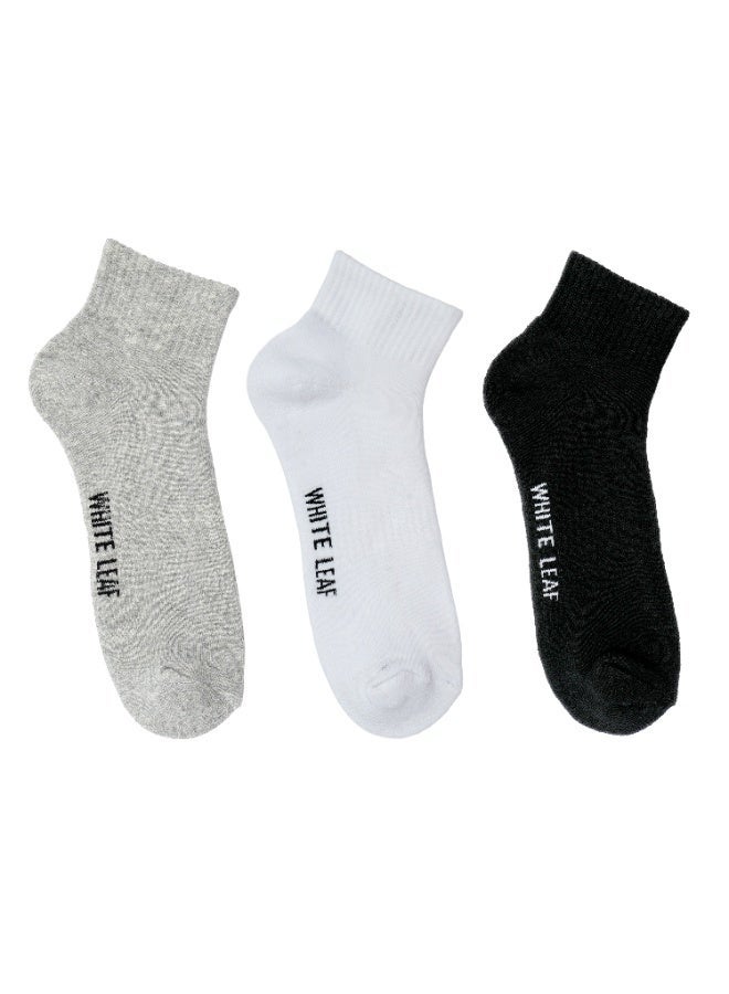 الورقة البيضاء 3 حزم من الجوارب القصيرة من تيري - Image 2