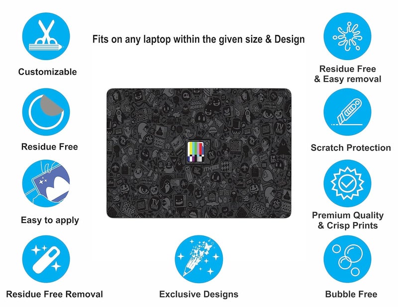 WRAP CRAFT Decal Skin Sticker Compatible with MacBook Pro 14-inch, 2021 Model Skin Designer MacBook Skin, Anti-Scratch no-Residue Vinyl Skin Sticker Wrap; MacBookPro(14,2021)-DP-086 - Image 3