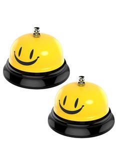 Oasisgalore 2 Pack Call Bell, Service Bell Dinner Desk Bell for The Porter Kitchen Restaurant Bar Hotel Schools (Yellow)  - Image 1